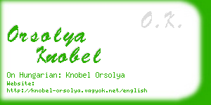 orsolya knobel business card